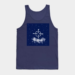 Compass, parts of the world, north, south, west, east, tourism, travel, world, technology, light, universe, cosmos, galaxy, shine, concept Tank Top